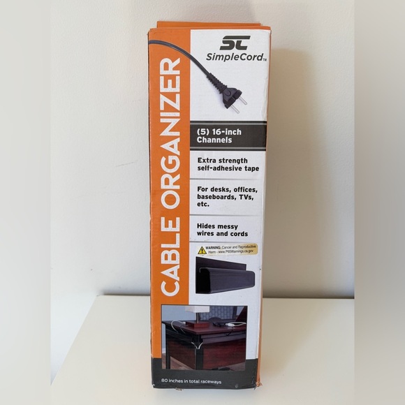 Other - SimpleCord Cable Organizer (5) 16 Inch Channels